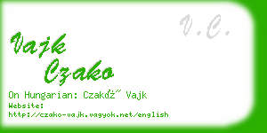 vajk czako business card